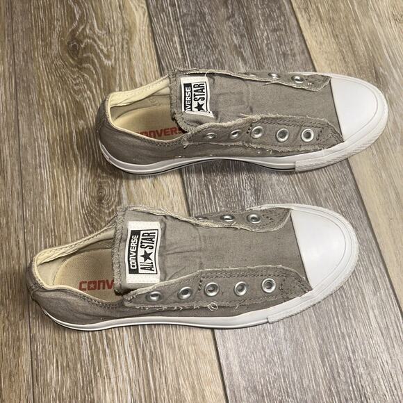 Converse Chuck Taylor All Star Grey Slip On Sneaker Shoes US Youth 4 / M 4 / W 6 - Picture 2 of 11